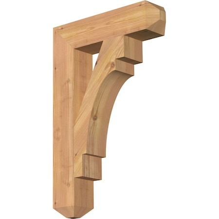 Ekena Millwork Merced Craftsman Smooth Bracket, Western Red Cedar, 3 1/2"W x 16"D x 24"H BKT04X16X24MRC04SWR